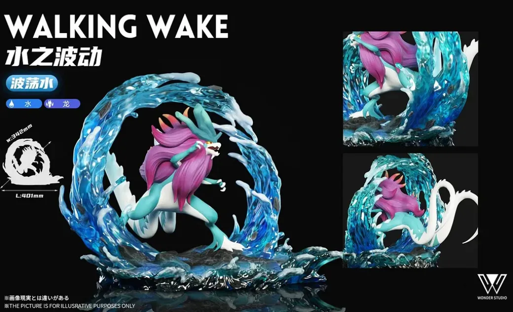 1/20 Scale World Zukan Walking Wake & Gouging Fire & Raging Bolt - Pokemon Resin Statue - Wonder Studio
