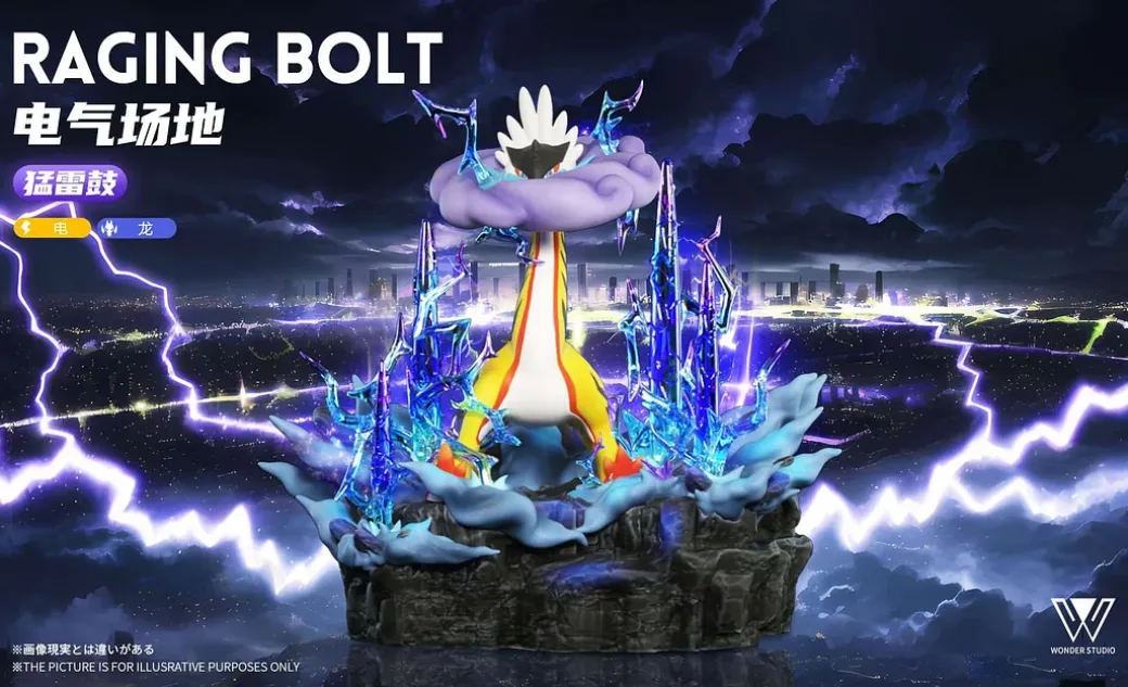 1/20 Scale World Zukan Walking Wake & Gouging Fire & Raging Bolt - Pokemon Resin Statue - Wonder Studio