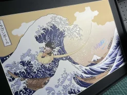 A2 & A3 Size DMP-005 The Great Wave off Kanagawa Decorative Painting - Dragon Ball Decorative Painting - Drunky Monkey Crew Studio
