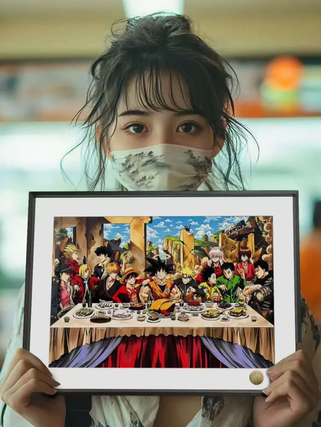 A3 Size Son Goku's Dinner Decorative Painting - Dragon Ball Decoration Painting - HuangGua Studio