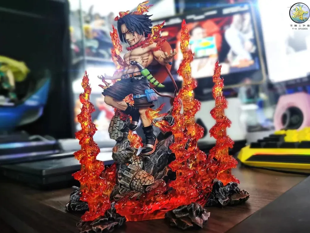 Advent of the Entei Portgas D. Ace with LED - ONE PIECE Resin Statue - T-H Studios