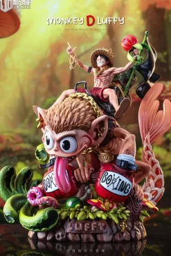 Adventure in Forest Monkey D. Luffy & Fish Tail Monkey - ONE PIECE Resin Statue - MJ Studio