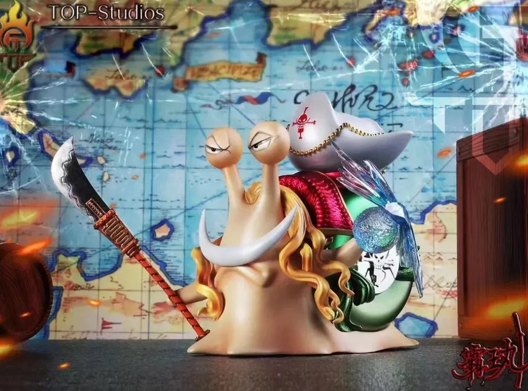 Akainu/ Sakazuki, Nightmare Luffy, Young Whitebeard/ Edward Newgate, Wanderer Aokiji/ Kuzan's DenDen Mushi - ONE PIECE Resin Statue - TOP-Studios