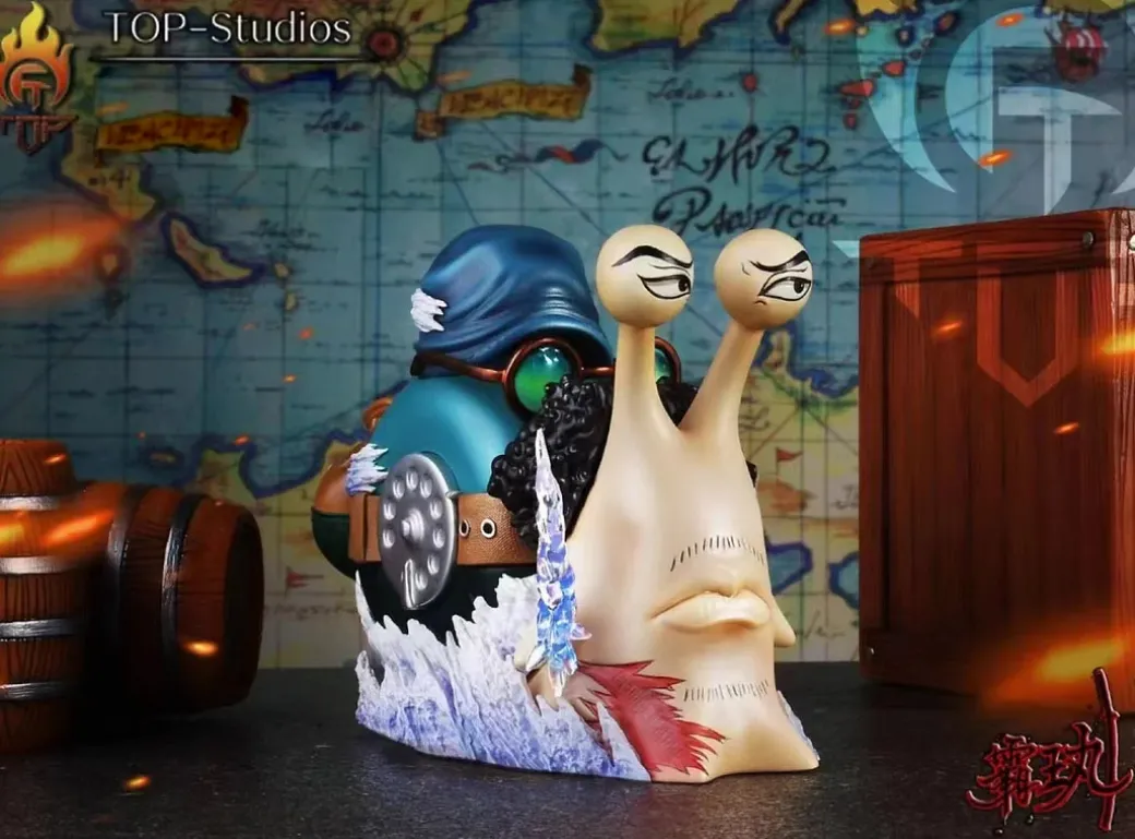 Akainu/ Sakazuki, Nightmare Luffy, Young Whitebeard/ Edward Newgate, Wanderer Aokiji/ Kuzan's DenDen Mushi - ONE PIECE Resin Statue - TOP-Studios