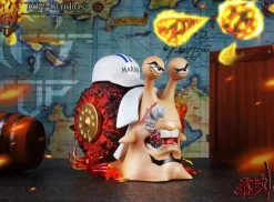 Akainu/ Sakazuki, Nightmare Luffy, Young Whitebeard/ Edward Newgate, Wanderer Aokiji/ Kuzan's DenDen Mushi - ONE PIECE Resin Statue - TOP-Studios