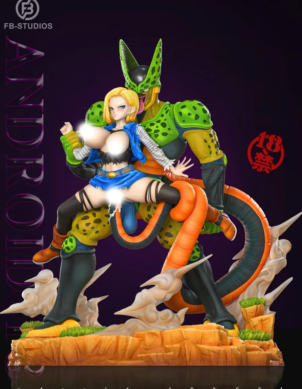 Android 18 VS Cell - Dragon Ball Resin Statue - FB Studio