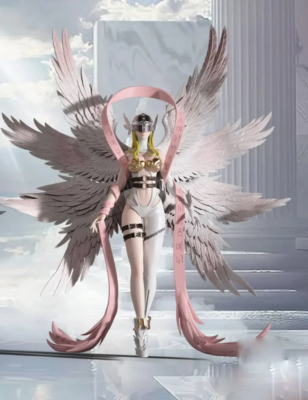 Angewomon & Angemon - Digimon Resin Statue - LD Studio