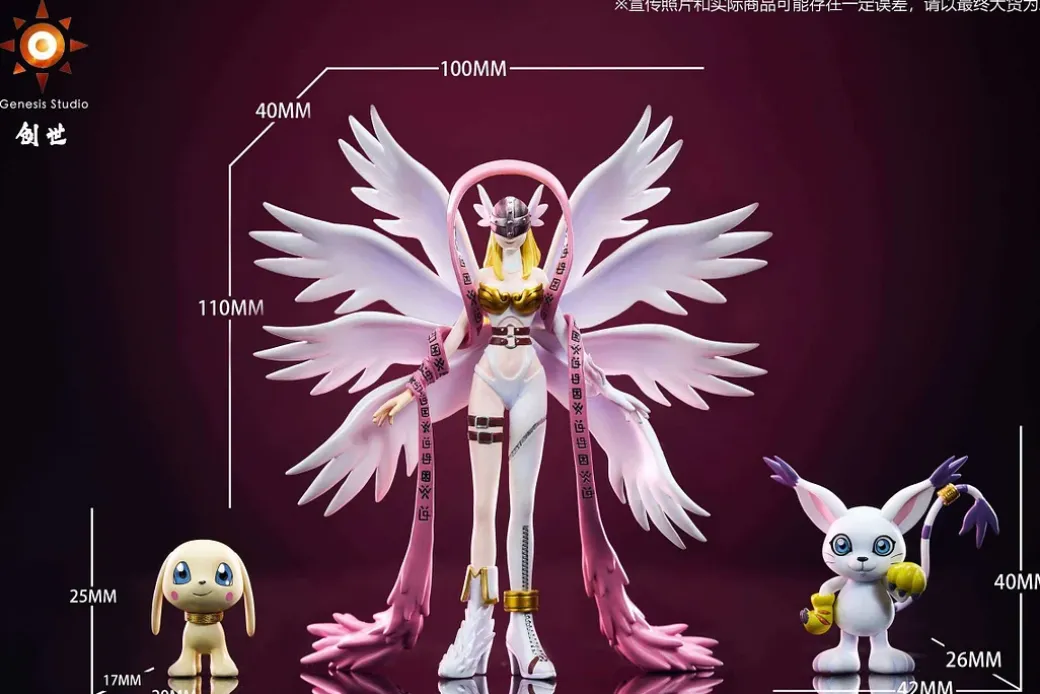 Angewomon & Tailmon & Salamon - Digimon Statue - Genesis-Studio