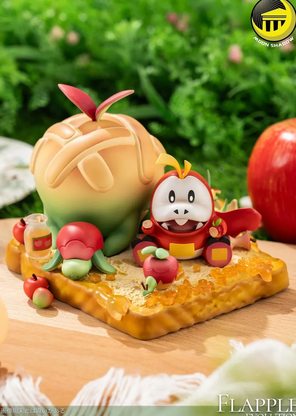 Apple Family Picnic Time Fuecoco & Applin & Flapple & Appletun - Pokemon Resin Statue - Moon Shadow Studios