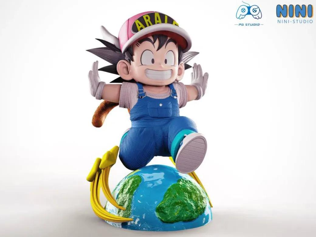 Arale Norimaki Cosplay Son Goku - Dr. Slump Dragon Ball Resin Statue - NiNi Studio