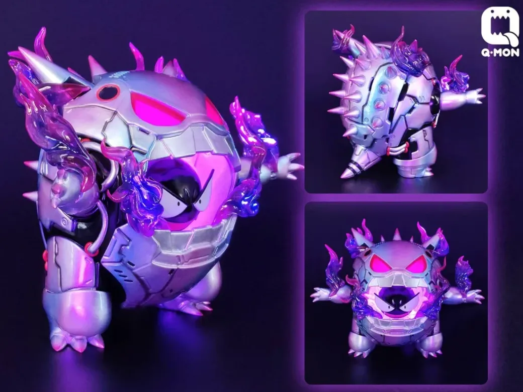 Armored Gengar with LED - Pokemon Resin Statue - Q-MON Studio