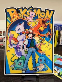 Ash Ketchum & his Pokemon Frame Decoration/Fridge Magnet - Pokemon Resin Statue - Xingkong Studio