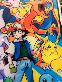 Ash Ketchum & his Pokemon Frame Decoration/Fridge Magnet - Pokemon Resin Statue - Xingkong Studio