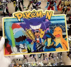 Ash Ketchum & his Pokemon Frame Decoration/Fridge Magnet - Pokemon Resin Statue - Xingkong Studio