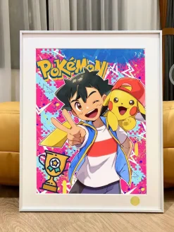Ash Ketchum & Pikachu Decorative Painting - Pokemon - Xingkong Studio