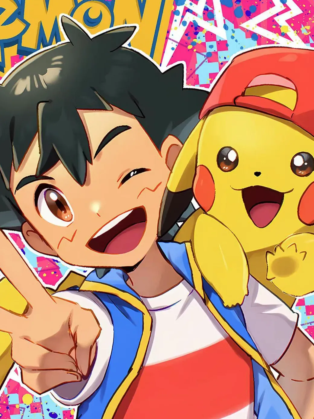 Ash Ketchum & Pikachu Decorative Painting - Pokemon - Xingkong Studio