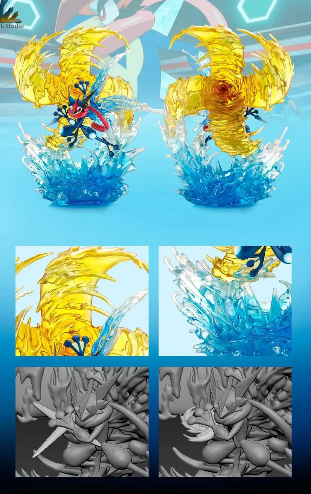 Ash Ketchum's Greninja - Pokemon Resin Statue - 3L Studio