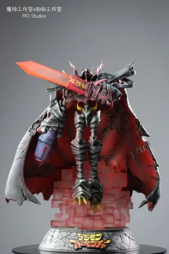 Battle Damaged Omegamon Zwart with LED - Digimon Resin Statue - MO Studio