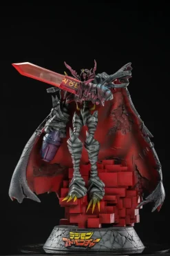 Battle Damaged Omegamon Zwart with LED - Digimon Resin Statue - MO Studio