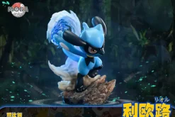 Big & 1/20 Scale World Zukan Lucario Family - Pokemon Resin Statue - Mega Studio