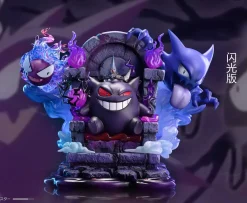 Big & 1/20 Scale World Zukan Throne Gengar Family - Pokemon Statue - sun Studio