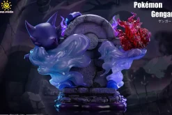 Big & 1/20 Scale World Zukan Throne Gengar Family - Pokemon Statue - sun Studio