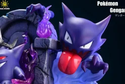 Big & 1/20 Scale World Zukan Throne Gengar Family - Pokemon Statue - sun Studio