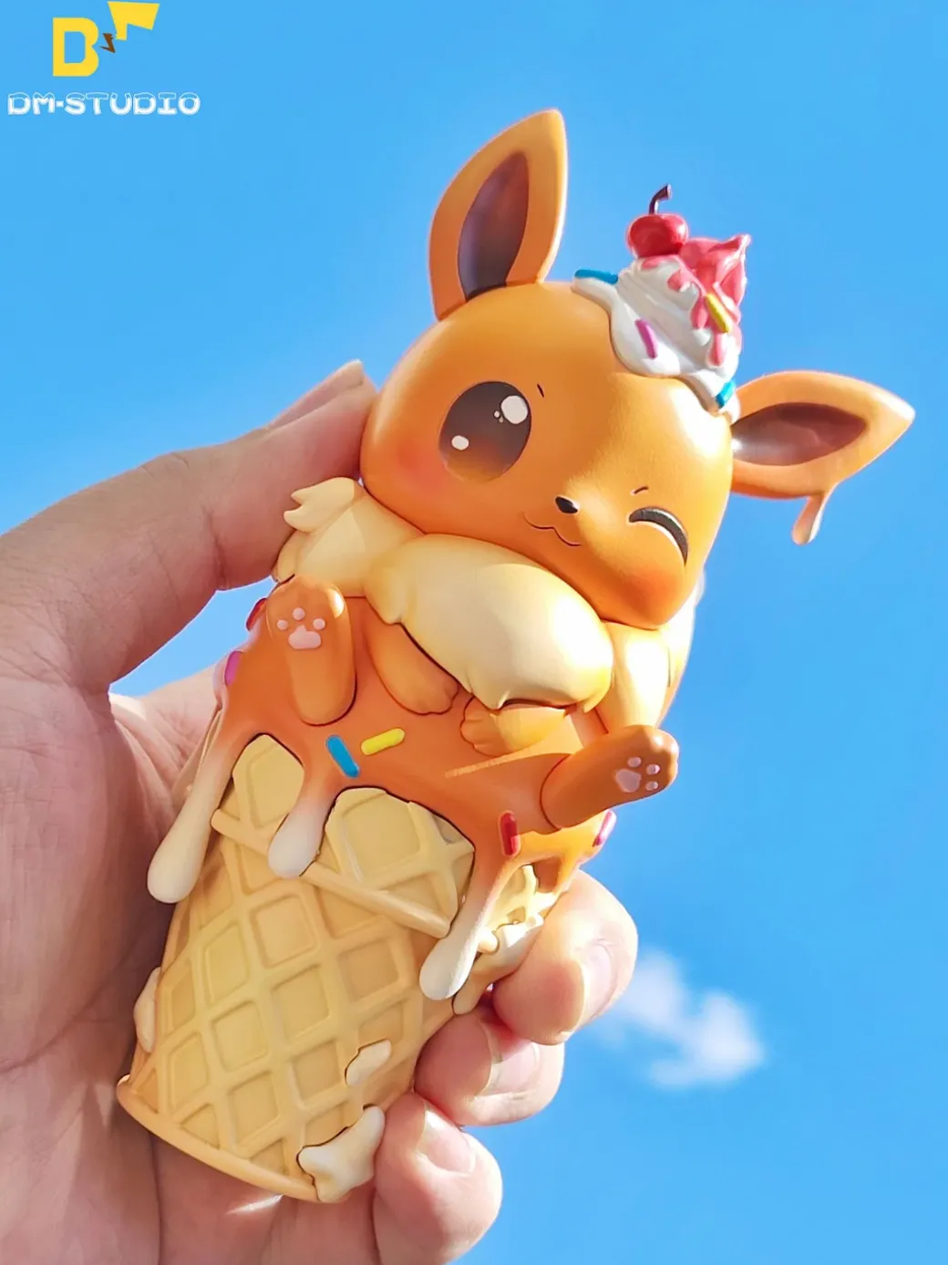 Big & Small Ice Cream Eevee - Pokemon Resin Statue - DM Studios