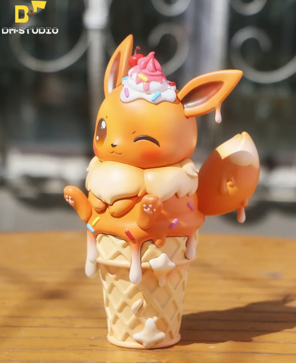 Big & Small Ice Cream Eevee - Pokemon Resin Statue - DM Studios
