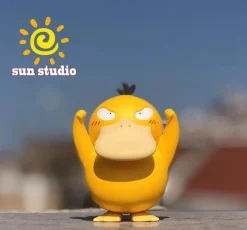 Big & Small Scale Cheering Psyduck - Pokemon Resin Statue - sun Studio