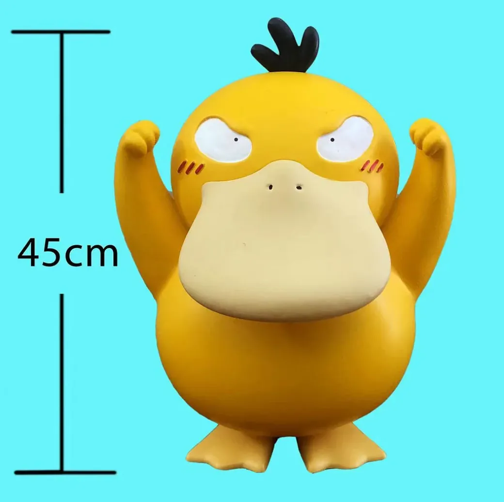 Big & Small Scale Cheering Psyduck - Pokemon Resin Statue - sun Studio