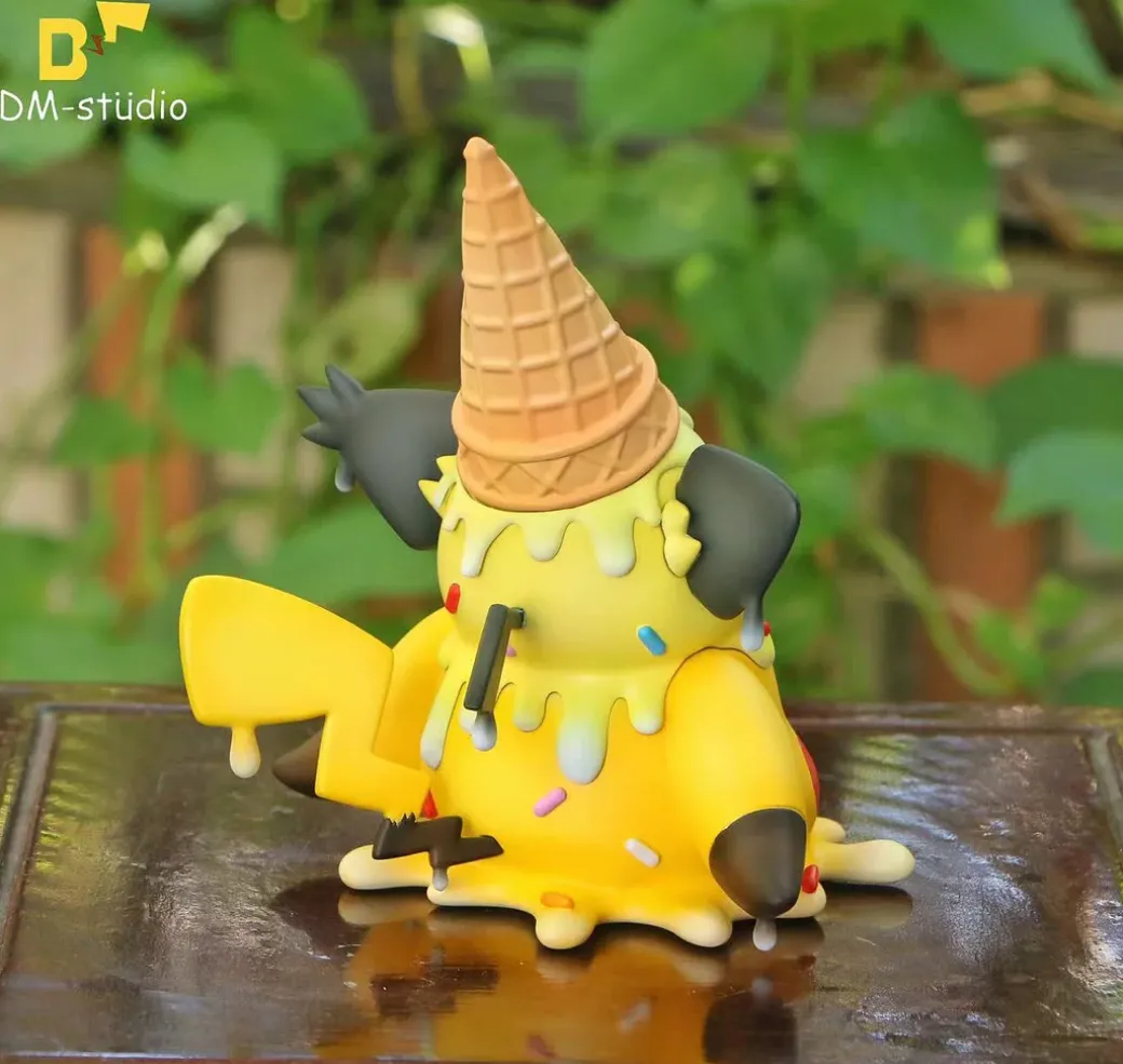 Big & Small Scale Ice Cream Pichu & Pikachu - Pokemon Resin Statue - DM Studios