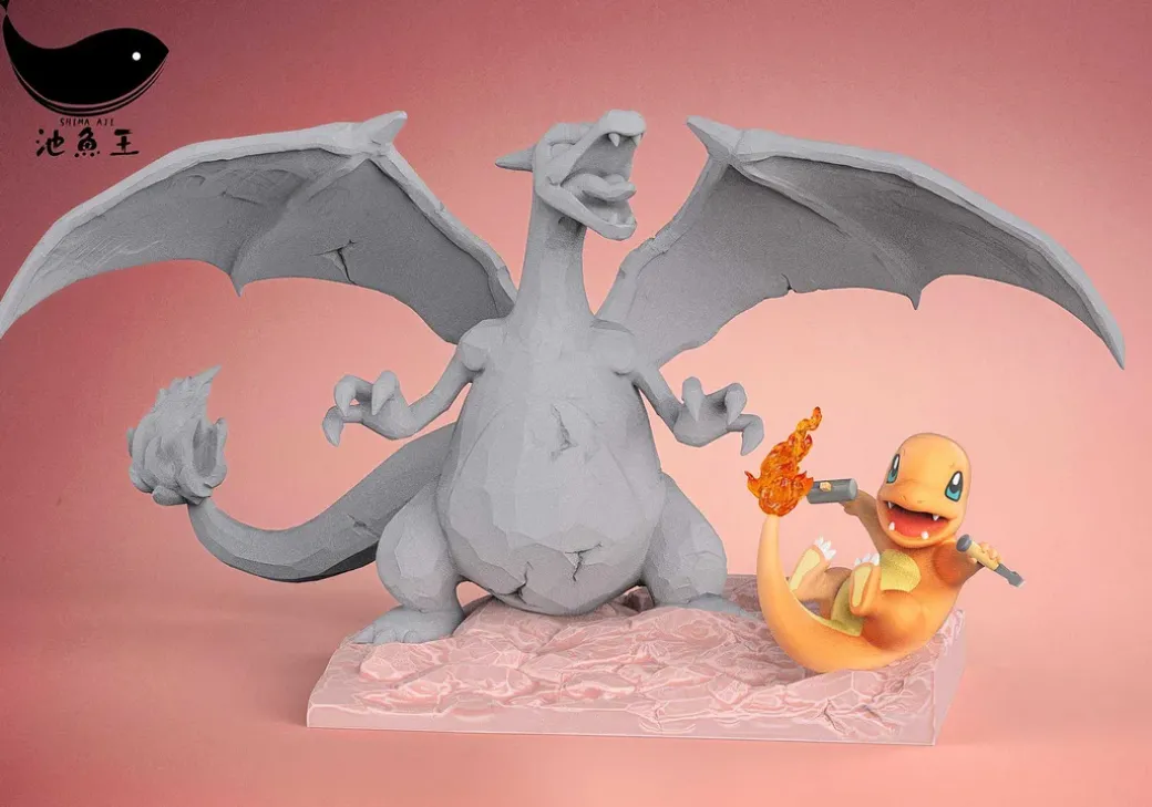 Big Artist Series 001 Charmander - Pokemon Resin Statue - Shima Aji Studio