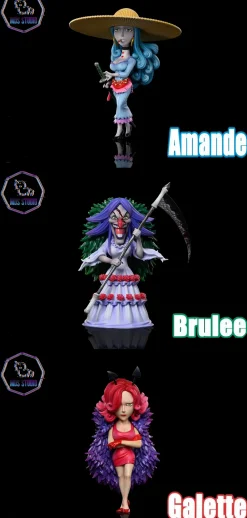 Big Mom Pirates Charlotte Amande & Charlotte Brulee & Charlotte Galette - ONE PIECE Resin Statue - MDS Studio