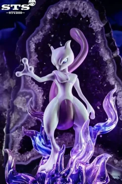 Big Scale Mewtwo with LED - Pokemon Resin Statue - STS Studio