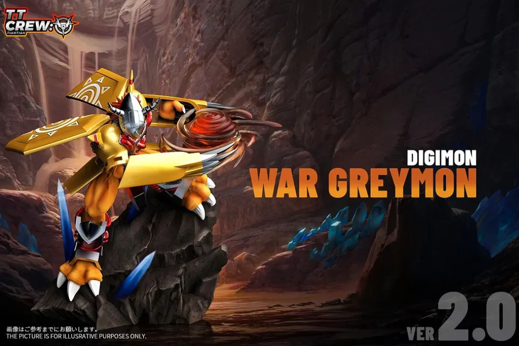 Black WarGreymon & WarGreymon & Chaos Greymon - Digimon Resin Statue - TT Crew Studio