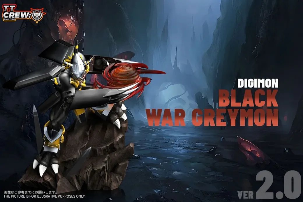 Black WarGreymon & WarGreymon & Chaos Greymon - Digimon Resin Statue - TT Crew Studio