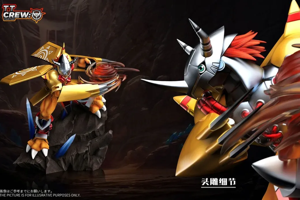 Black WarGreymon & WarGreymon & Chaos Greymon - Digimon Resin Statue - TT Crew Studio