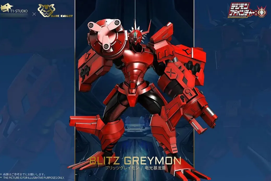 Blitz Greymon & Cres Garurumon - Digimon Resin Statue - T1 Studio