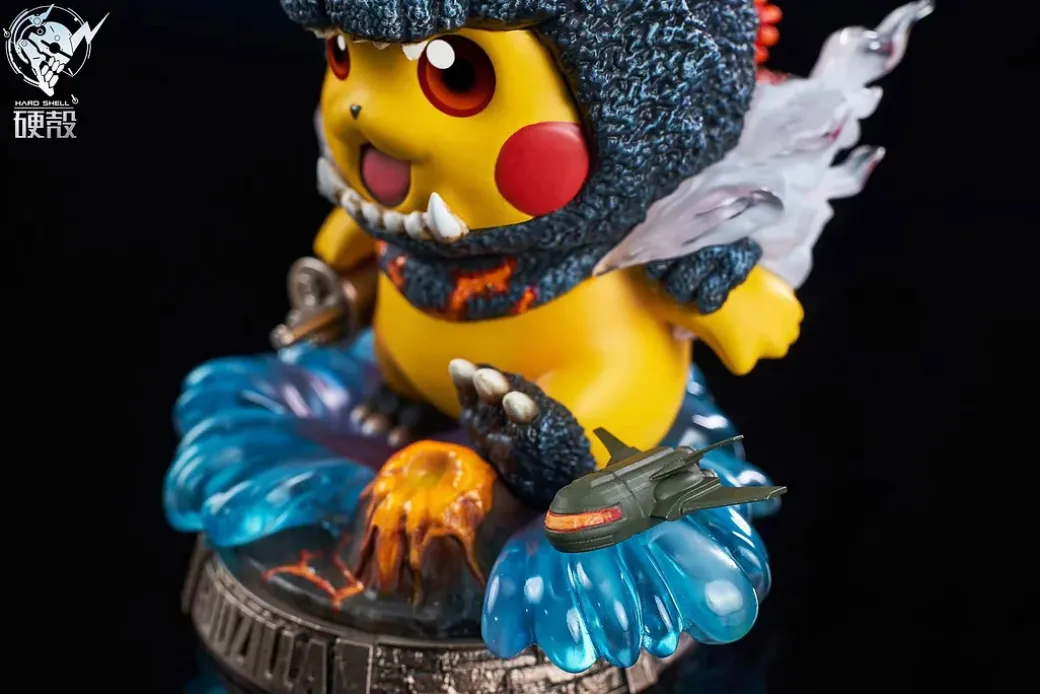 Burning Godzilla Cosplay Pikachu - Pokemon Godzilla Resin Statue - HARD SHELL Studios