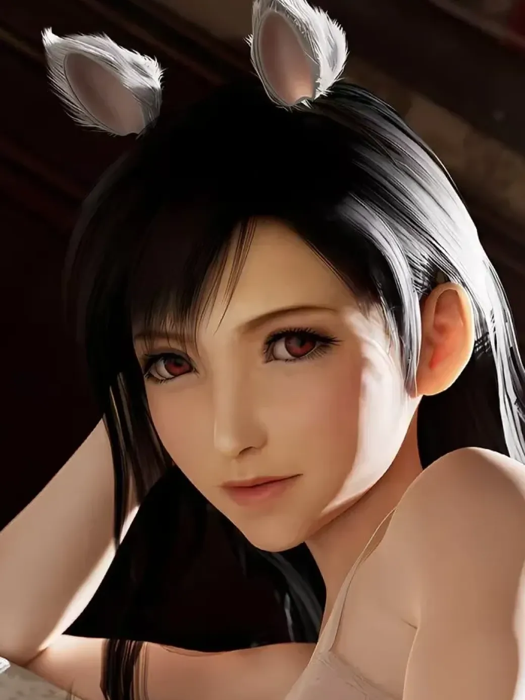 Cat Ver. Tifa Lockhart Decorative Painting - (FF7) Final Fantasy VII - Xingkong Studio