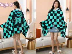 Characters of Demon Slayer Pullover Shawl Blanket - Free Shipping - Demon Slayer: Kimetsu no Yaiba