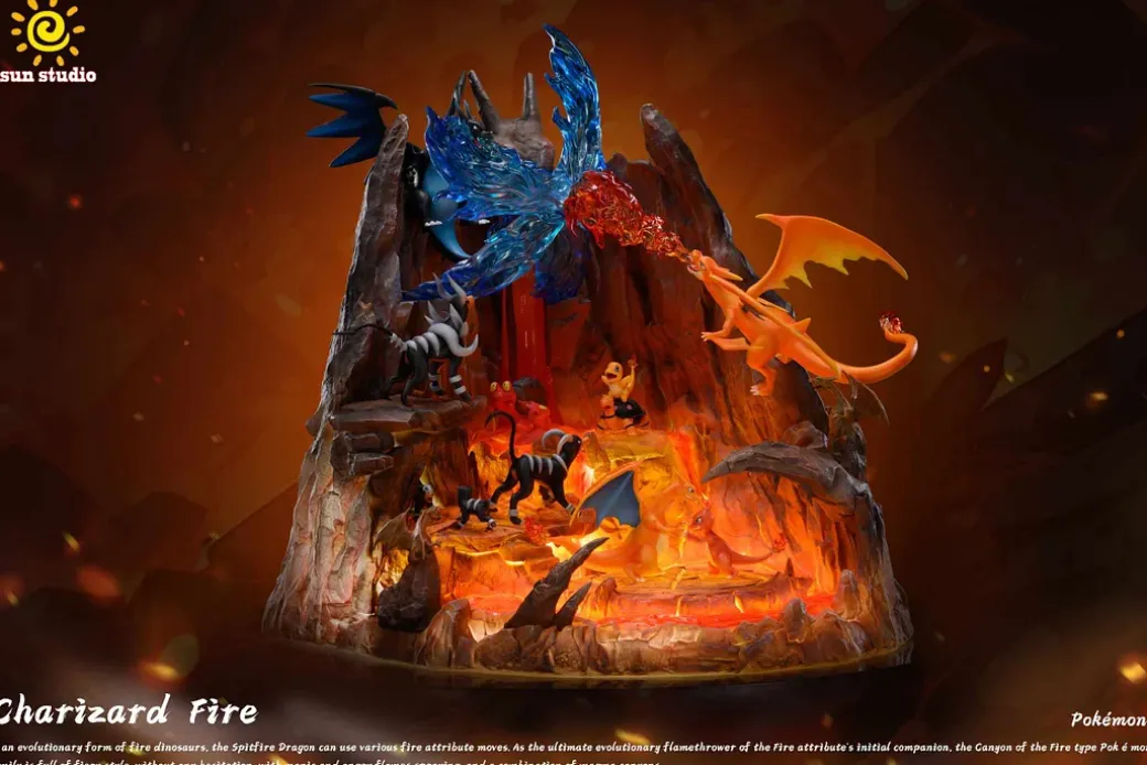 Charicific Valley with LED - Pokemon Resin Statue - sun Studio