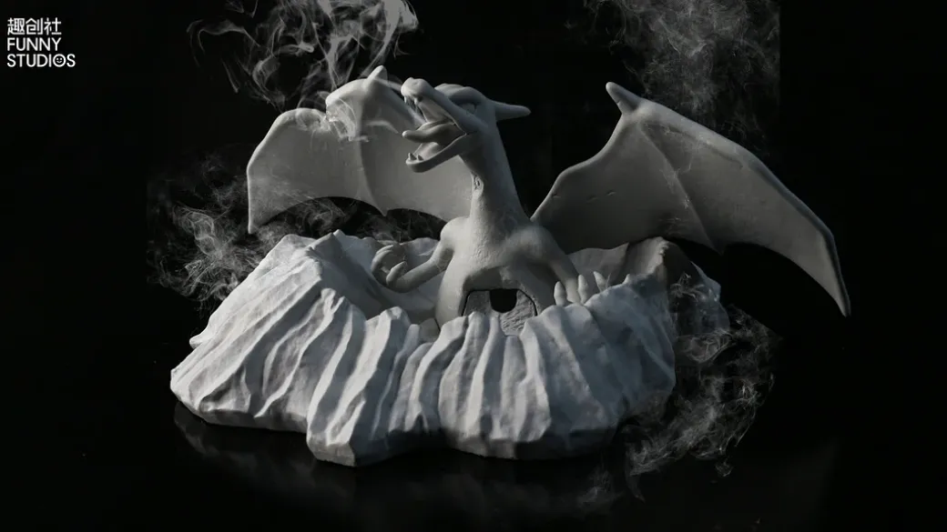 Charizard & Charicific Valley Vestige Ashtray - Pokemon Statue - Funny Studios