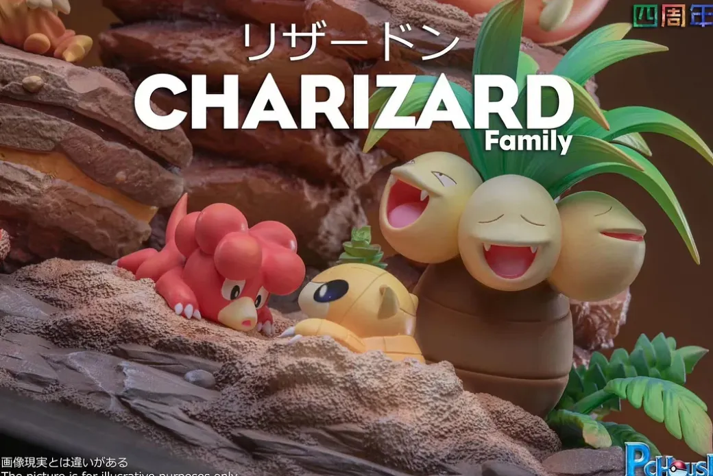 Charizard Family - Pokemon Resin Statue - PCHouse Studios