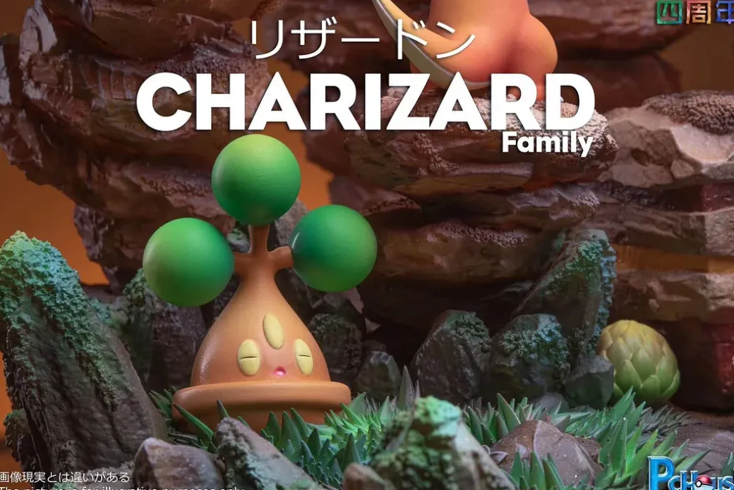 Charizard Family - Pokemon Resin Statue - PCHouse Studios
