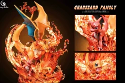 Charizard Family with LED - Pokemon Resin Statue - Fairy Studio