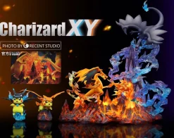 Charizard X & Y with LED - Pokemon Resin Statue - Crescent-Studios