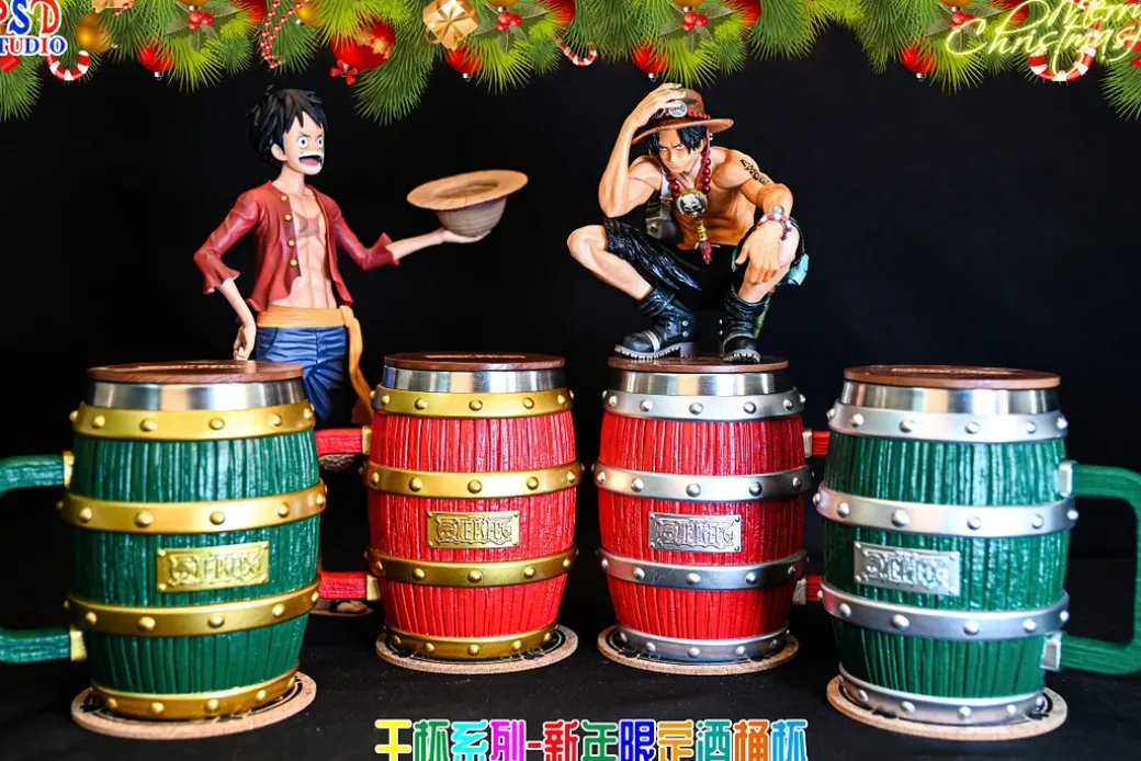 Cheers Series 009 New Year Limited Barrel Cup - ONE PIECE Resin Statue - PSD Studios
