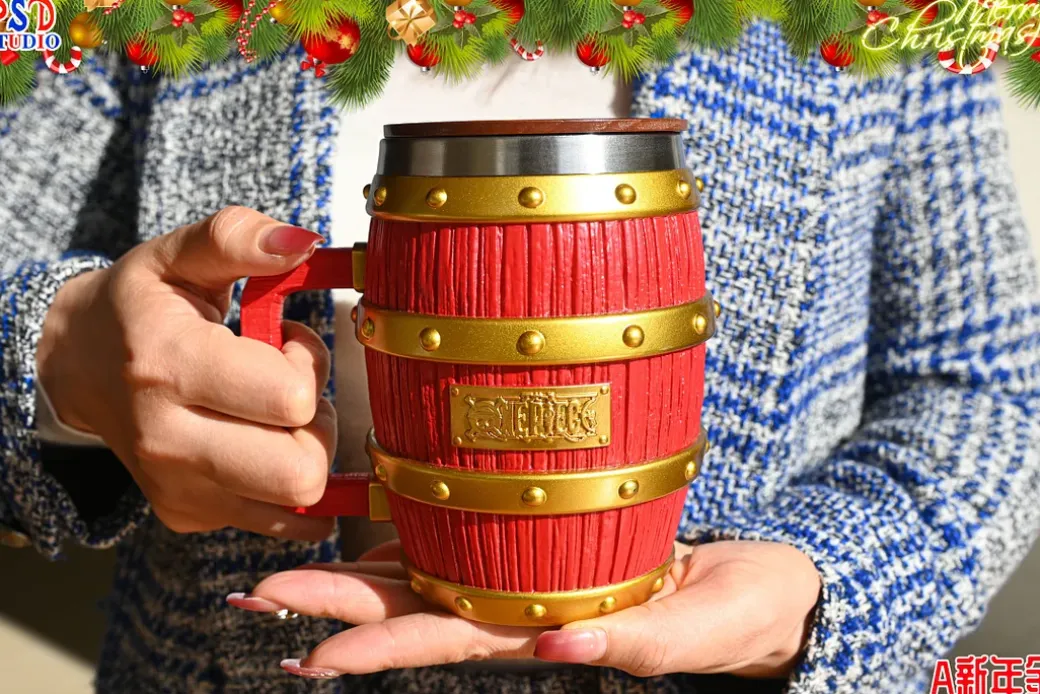 Cheers Series 009 New Year Limited Barrel Cup - ONE PIECE Resin Statue - PSD Studios